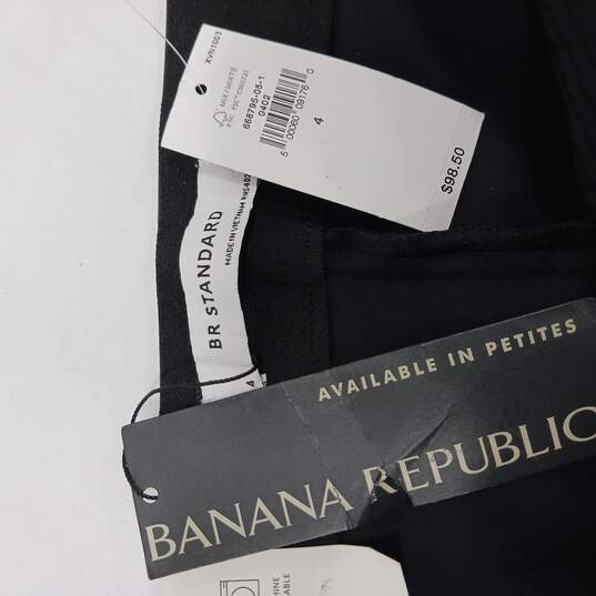 Banana Republic Women's Black Skinny Fit High Rise Pants Size 4 NWT image number 3