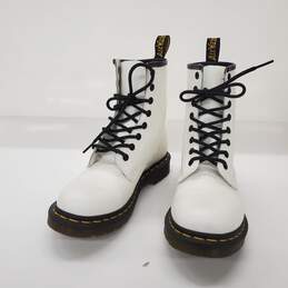 Dr. Martens 1460 White Smooth Leather Lace Up Boots Women's Size 7 alternative image