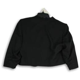 Kasper Womens Black 3/4 Sleeve Open Front Cropped Blazer Size 14 alternative image