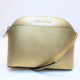 Mint Michael Kors Jet Set Emmy Saffiano Leather Crossbody Bag Blue Large