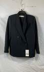 NWT Zara Womens Black Four Button Double Breasted Blazer Jacket Size Large image number 1