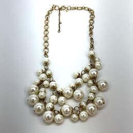 Designer J. Crew Gold-Tone Daphne Cascading Pearl Statement Necklace alternative image