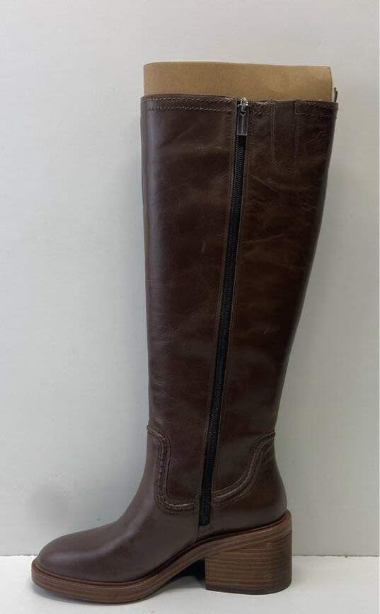 Vince Camuto Selpisa Brown Leather Riding Boots Size 7 M image number 2