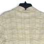 Nanette Lepore Womens Cream Tweed Long Sleeve Open Front Blazer Jacket Size 14 image number 4
