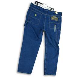 NWT Lee Mens Blue Denim Carpenter Loose Fit Straight Leg Ankle Jeans Size 46x34 alternative image