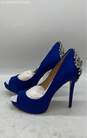 Badgley Mischka Womens Blue High Heel Shoes Size 7.5 image number 1