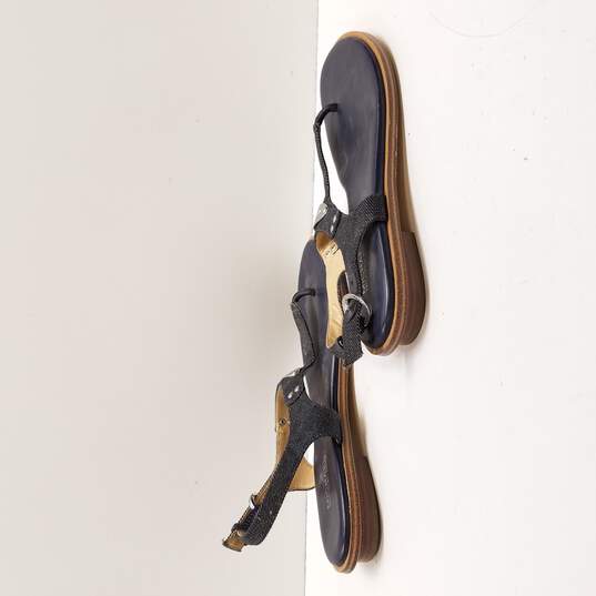 Buy the Michael Kors Women's Blue Denim Sandals Size  | GoodwillFinds