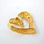 10k Yellow Gold Diamond Accent Scrolled Open Heart Pendant 1.1g image number 3