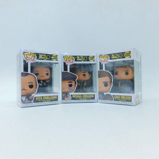 Funko Pop! Movies The Godfather 50 Years 1200 Vito Corleone, 1201 Micahel Corleone, and 1202 Sonny Corleone (Set of 3) image number 1
