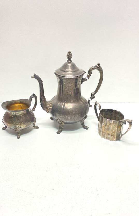 Towle Silver Plate Assorted Lot of 4 Vintage Silver Coffeepot Set / Tableware image number 2