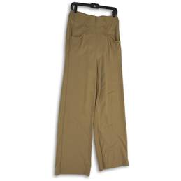 Max Studio London Womens Tan Flat Front High-Rise Pull-On Ankle Pants Size M