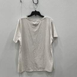 Karl Lagerfeld Womens White Round Neck Short Sleeve Pullover T-Shirt Size XL alternative image