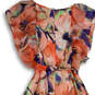 NWT Womens Multicolor Floral Ruffle Sleeve Back Zip Fit & Flare Dress Sz 4 image number 4
