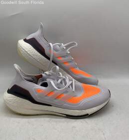 Adidas Ultra Boost Mens Gray Orange Sneakers Size 14 alternative image