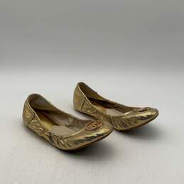 Michael Michael Kors Womens Fulton Ballet Flats Slip-On Gold Leather Size 8M alternative image