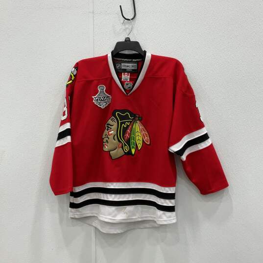 Mens Multicolor Short Sleeve Chicago Blackhawks Antti Niemi #31 NHL Jersey Sz 48 image number 1