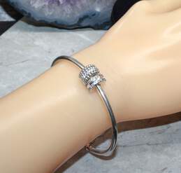 Pandora 6.75" Sterling Silver Cubic Zirconia Bead Charm Bracelet