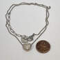 Designer Swarovski Silver-Tone Crystal Cut Stone Heart Pendant Necklace image number 2