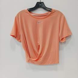 Nike Dri-Fit Salmon Orange Cropped T-Shirt Women's Size M NWT