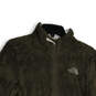 Womens Brown Mock Neck Long Sleeve Full-Zip Fleece Jacket Size Medium image number 3