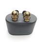 Ox & Buil Sterling Silver Crystal Dia De Los Muertos Gold Face Cuff Links 27.6g image number 1