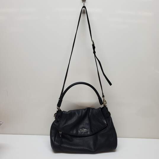 Kate Spade NY Black Leather Convertible Crossbody Bag image number 1