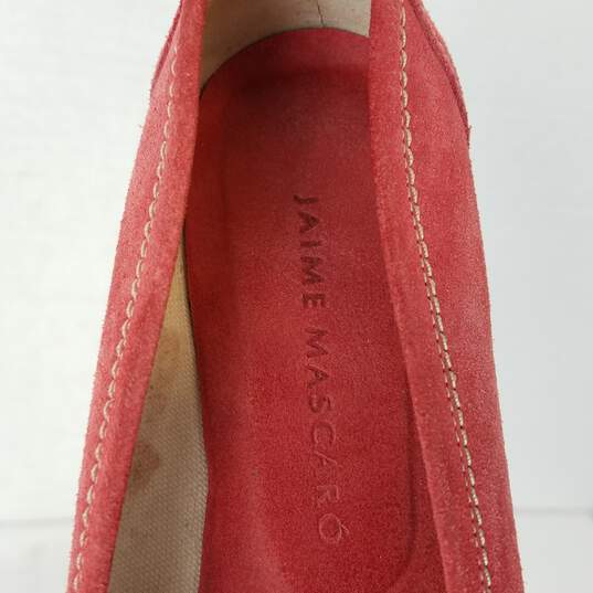Jaime Mascaro  Suede  Loafers Woman's Shoe Size 5.5  Color Pink image number 7