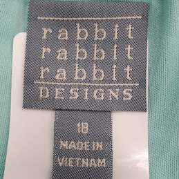 Rabbit Rabbit Rabbit Design Women Green Dress Sz 18 NWT