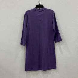 NWT Adidas Womens Purple Short Sleeve Crew Neck Pullover T-Shirt Dress Size M alternative image