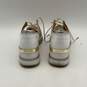 Michael Kors Womens Beckett White Gold Wedge High Heels Sneakers Shoes Size 8.5 image number 4