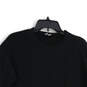 Womens Black Long Sleeve Round Neck Pullover Blouse Top Size Medium image number 3