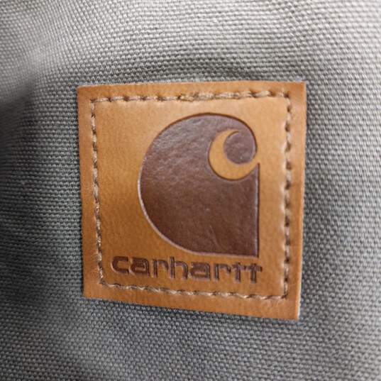 Men's Carhartt Loose Original Fit Canvas Work Pants Leather Tag - Size 34X34 image number 4