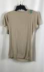 NWT Cache Womens Tan Beaded Honey Short Sleeve Cowl Neck Pullover Blouse Size S image number 2