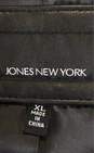 Jones New York Womens Black Leather Long Sleeve Collared Trench Coat Size XL image number 4