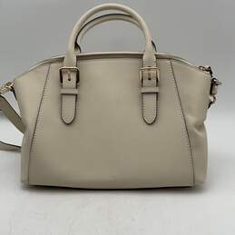 Kate Spade Womens Ivory Leather Detachable Strap Zipper Satchel Handbag alternative image