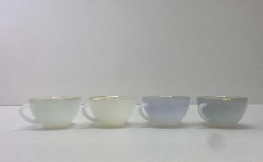 Vintage Arcopal Harlequin Opalescent French Coffee/ Espresso 4pc Cups image number 4