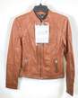 Mauritius Brown Leather Jacket Sz 4 image number 1