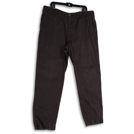 Mens Gray Denim Medium Wash Slash Pocket Tapered Leg Jeans Size 38 image number 1