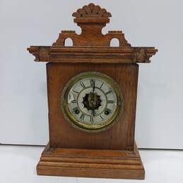 Vintage Ansonia Clock Co. Wooden Clock