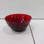 5 Piece Bundle of Ruby Red Pressed Glass Bowl and Saucers image number 4