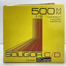 Soligor C/D 500mm f:8 Compact Macro Mirror Camera Lens for Canon alternative image