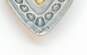 Retired James Avery 925 Sterling Silver & 14k Yellow Gold Bead Diamond Shape Pendant 9.1g image number 5