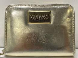 Versace Parfums Gold Zip Around Card Clutch Wallet Wristlet alternative image