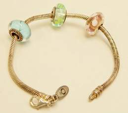 Pandora 925 Marbled & Floral Glass Charm Bracelet 22.7g alternative image