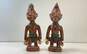 Hand Crafted 8 in Wood Sculptures 2- African Influence Decorative Figurines image number 1