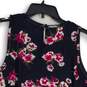NWT J. Crew Womens Pink Navy Floral Round Neck Sleeveless Blouse Top Size 12 image number 4