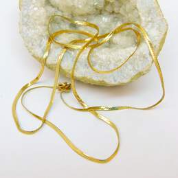 14K Yellow Gold Herringbone Fine Chain Necklace 1.6g