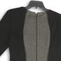 Womens Black Gray Studs 3/4 Sleeve Crew Neck Back Zip Sheath Dress Size 8 image number 4
