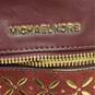 Michael Kors Rhea Floral Burgundy Studded Leather Backpack Bag image number 5