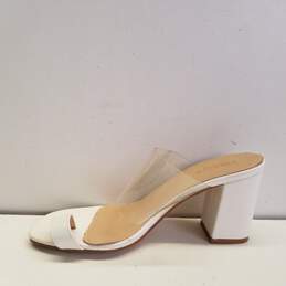 Women's Truffle Collection, White Pu Slip-on Block Heels, Size 5 alternative image